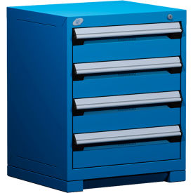 Heavy Duty Modular Cabinet, 4 Drawers, Avalanche Blue