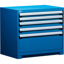 Heavy Duty Modular Cabinet, 5 Drawers, Avalanche Blue