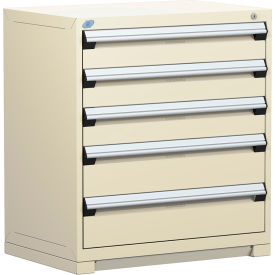 Heavy Duty Modular Cabinet, 5 Drawers, Beige