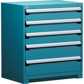 Heavy Duty Modular Cabinet, 5 Drawers, Everest Blue