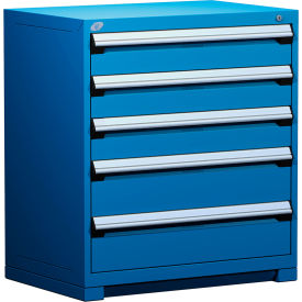 Heavy Duty Modular Cabinet, 5 Drawers, Avalanche Blue