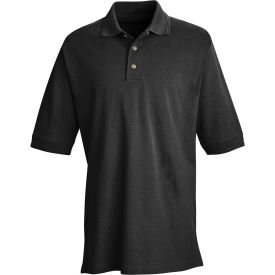 Men's Cotton Short Sleeve Basic Pique Polo Black 3XL