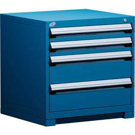 Heavy Duty Modular Cabinet, 4 Drawers, 30"W x 21"D x 30"H, Avalanche Blue