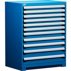 Heavy Duty Modular Drawer Cabinet 11 Drawer Counter High 36"W - Avalanche Blue