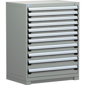 Heavy Duty Modular Drawer Cabinet 11 Drawer Counter High 36"W - Light Gray