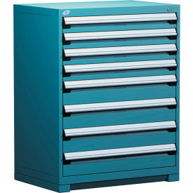 Heavy Duty Modular Drawer Cabinet 8 Drawer Counter High 36"W - Everest Blue