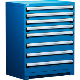 Heavy Duty Modular Cabinet, 8 Drawers, 36"W x 24"D x 46"H, Avalanche Blue
