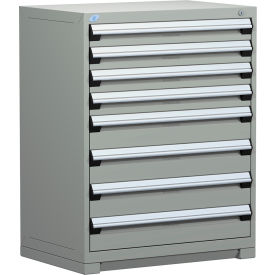 Heavy Duty Modular Drawer Cabinet 8 Drawer Counter High 36"W - Light Gray