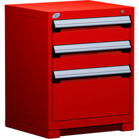 Heavy Duty Modular Drawer Cabinet 3 Drawer Bench High 24"W - Red