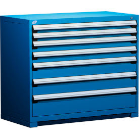 Heavy Duty Modular Cabinet, 7 Drawers, 48"W x 24"D x 40"H, Avalanche Blue