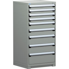 Heavy Duty Modular Cabinet, 9 Drawers, Light Gray