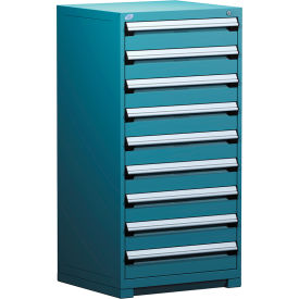 Heavy Duty Modular Cabinet, 9 Drawers, Everest Blue