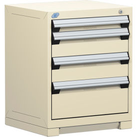 Heavy Duty Modular Cabinet, 4 Drawers, 24"W x 21"D x 30"H, Beige