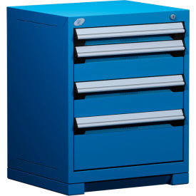 Heavy Duty Modular Cabinet, 4 Drawers, Avalanche Blue