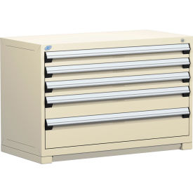 Heavy Duty Modular Drawer Cabinet 5 Drawer Bench High 48"W - Beige