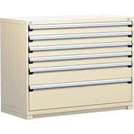 Heavy Duty Modular Drawer Cabinet 6 Drawer Counter High 60"W - Beige