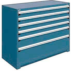 Heavy Duty Modular Drawer Cabinet 6 Drawer Counter High 60"W - Everest Blue