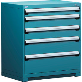 Heavy Duty Modular Cabinet, 5 Drawers, Everest Blue