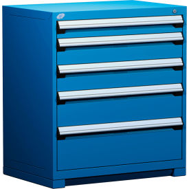 Heavy Duty Modular Cabinet, 5 Drawers, Avalanche Blue