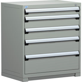 R5AEE-3807KD-071 Heavy Duty Modular Cabinet, 5 Drawers, Light Gray
