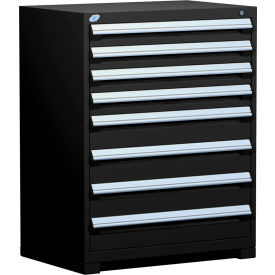 Heavy Duty Modular Drawer Cabinet 8 Drawer Counter High 36"W - Black