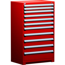 Heavy Duty Modular Drawer Cabinet 11 Drawer Full Height 36"W - Red