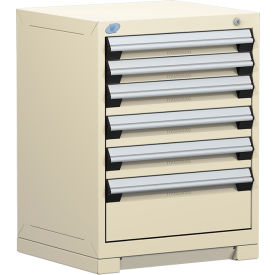 Heavy Duty Modular Drawer Cabinet 6 Drawer Bench High 24"W - Beige