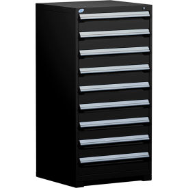 Heavy Duty Modular Cabinet, 9 Drawers, Black