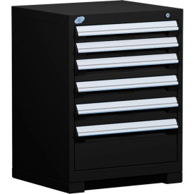 Heavy Duty Modular Drawer Cabinet 6 Drawer Bench High 24"W - Black