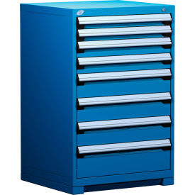Heavy Duty Modular Cabinet, 8 Drawers, 30"W x 21"D x 46"H, Avalanche Blue