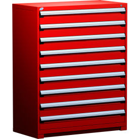 Heavy Duty Modular Drawer Cabinet 9 Drawer Full Height 48"W - Red