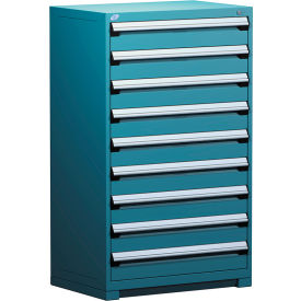 Heavy Duty Modular Drawer Cabinet 9 Drawer Full Height 36"W - Everest Blue
