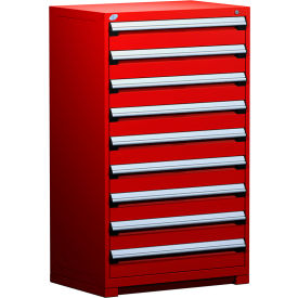 Heavy Duty Modular Drawer Cabinet 9 Drawer Full Height 36"W - Red