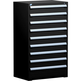 Heavy Duty Modular Cabinet, 9 Drawers, 36"W x 24"D x 60"H, Black