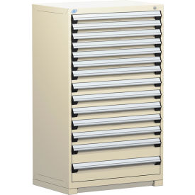 Heavy Duty Modular Drawer Cabinet 14 Drawer Full Height 36"W - Beige