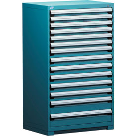 Heavy Duty Modular Drawer Cabinet 14 Drawer Full Height 36"W - Everest Blue