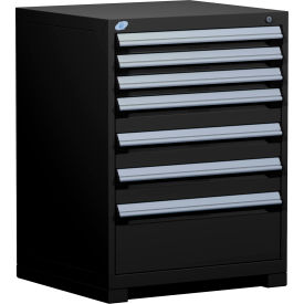 Heavy Duty Modular Cabinet, 7 Drawers, Black