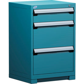 Heavy Duty Modular Drawer Cabinet 3 Drawer Counter High 24"W - Everest Blue