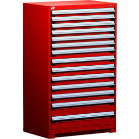 Heavy Duty Modular Drawer Cabinet 14 Drawer Full Height 36"W - Red