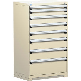 Heavy Duty Modular Drawer Cabinet 8 Drawer Full Height 36"W - Beige