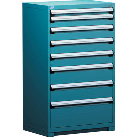Heavy Duty Modular Drawer Cabinet 8 Drawer Full Height 36"W - Everest Blue