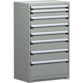 Heavy Duty Modular Drawer Cabinet 8 Drawer Full Height 36"W - Light Gray