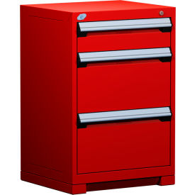 Heavy Duty Modular Drawer Cabinet 3 Drawer Counter High 24"W - Red