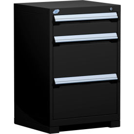 Heavy Duty Modular Drawer Cabinet 3 Drawer Counter High 24"W - Black