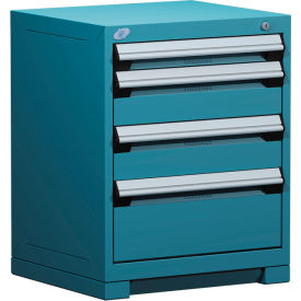 Heavy Duty Modular Cabinet, 5 Drawers, 24"W x 21"D x 36"H, Everest Blue