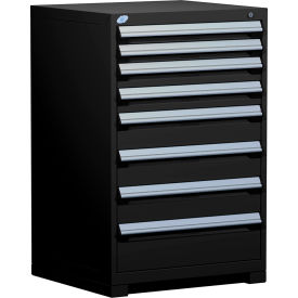 Heavy Duty Modular Drawer Cabinet 8 Drawer Counter High 30"W - Black