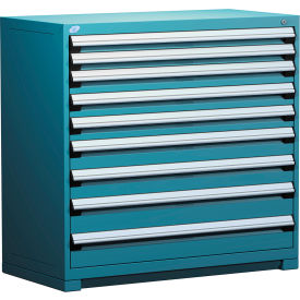 Heavy Duty Modular Drawer Cabinet 9 Drawer Counter High 48"W - Everest Blue