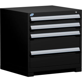 Heavy Duty Modular Drawer Cabinet 4 Drawer Bench High 30"W - Black
