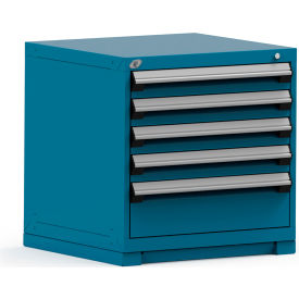 Heavy Duty Modular Cabinet, 5 Drawers, Everest Blue