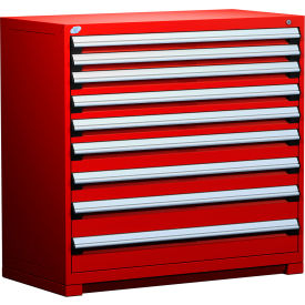 Heavy Duty Modular Drawer Cabinet 9 Drawer Counter High 48"W - Red